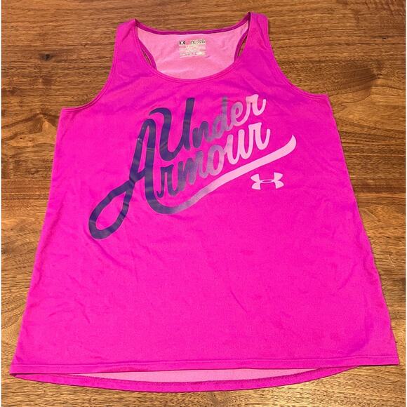 Under Armour HeatGear Tank Top Pink Loose Fit Size XXL Flaw on Front - Picture 1 of 6